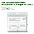 thumbnail image 4 of 10Pcs Clear Social Security Medical Card Holder, Waterproof Plastic ID Card Holder Name Tags Badge Holders, 3x4 inch Horizontal Badge ID Name Tag Plastic Sleeve, 4 of 8