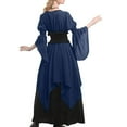 thumbnail image 5 of GaThRRgYP Witch Costume Women,Women's Medieval Renaissance Pirate Witch Dress Gown Skirt Navy XS, 5 of 7
