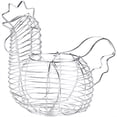 thumbnail image 1 of Metal Wire Egg Baskets for Eggs, Chicken Shaped Egg Holder, Rustic Round Baskets Gathering Egg with Handle, 1 of 5