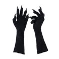 thumbnail image 1 of Guantes con huellas de animales, disfraces, fiestas temáticas de terror, decoración de fiestas góticas Negro, 1 of 9