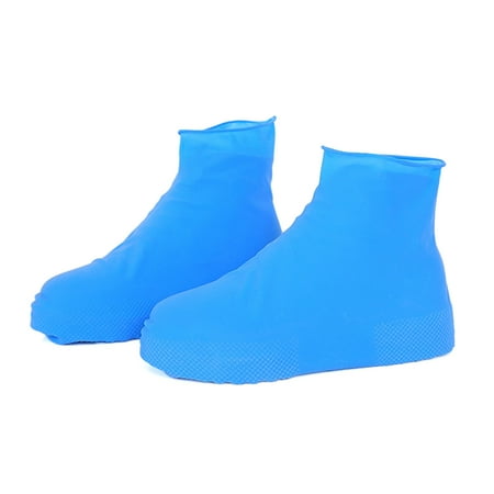 

LoyGkgas 2pcs Rainy Days Waterproof Silicone Shoes Covers Boots Protector (Blue L)