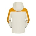 thumbnail image 3 of RYDCOT Mens Color Blocked Jacket Zip Hooded Windbreaker Coat Outdoor Workwear Hooded Casual Jacket Gold, 3 of 5