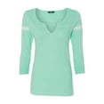 thumbnail image 2 of W1454 MV Sport Womens Henley Shirt Hailey 3/4-Sleeve Henley, 2 of 3