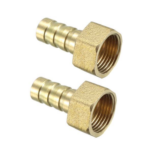 Conector adaptador de manguera con espina de latón 10mm Barb x 3/8 PT hembra 2pcs