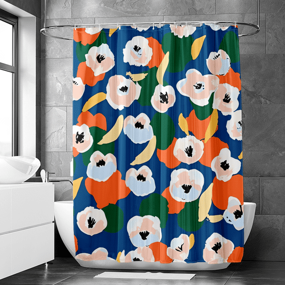 Shower Curtain Awesome Washable Cute Pattern Shower Liner for Gift to Friens for Indoor Decoration with 12 PCS Hooks ,3 Size