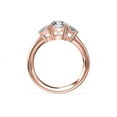 thumbnail image 2 of 1.20 Ct Cushion Cut Genuine Diamond Three Stone Wonderful Ring for Ladies Solid 18K Rose Gold Size 10.5, 2 of 8
