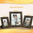 thumbnail image 5 of Langdon House 5x7 Barnwood Black Real Wood Picture Frames with Gold Accents, 6 Pack, Lumina Collection (US Company), 5 of 6