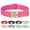 Hot Pink, variant on Pet Artist Personalized PU Leather Dog Collar Custom ID Metal Buckle Name / Number Free Engraved S-L