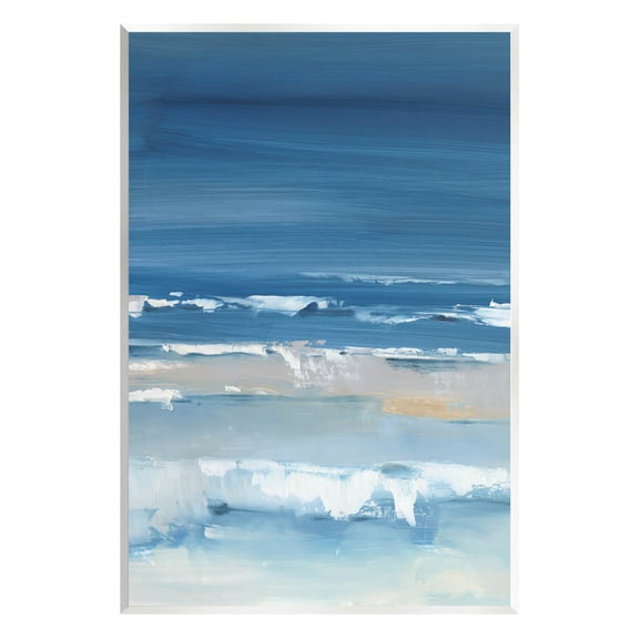 Stupell Industries Rolling Beach Waves Foamy Shoreline Painting Unframed Art Print Wall Art, Design by Ethan Harper
