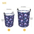 thumbnail image 3 of Picia Blue Skull Crystal Large Laundry Basket, Waterproof, Freestanding Laundry Hamper, Collapsible Tall Clothes Hamper with Extended Handles-Small, 3 of 8