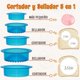thumbnail image 2 of Set de Cortador y Sellador U Chef Azul para Sándwiches y Panqueques sin Corteza para Niños y Niñas, 2 of 6
