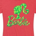 thumbnail image 3 of Barbie - St. Patrick's Day Shamrock Pattern Logo - Women's Short Sleeve Graphic T-Shirt, 3 of 5