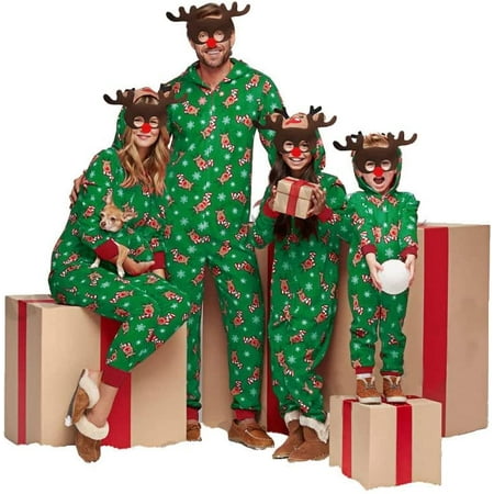 

Viworld Family Christmas Pajamas Matching Sets Christmas Elk Printed Plaid Pattern Sleepwear Christmas Pajamas Nightwear Pajamas PJS Set