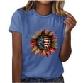 thumbnail image 1 of Camisetas de Manga Corta para Mujeres de Longitud Regular de Poliéster Sólido, Camiseta de Fiesta de Mayo Y Blusa Del Festival para la Primavera Y el Verano, 1 of 3