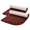 thumbnail image 1 of 2 Pack Indoor Doormats, Non-Slip Door Mat, Durable Printed Kitchen Mat, 1/4 Round Corner Entrance Red-Brown, 1 of 1