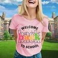 thumbnail image 2 of LUOGENLI T-shirts pour Femme pour Femmes T-shirts pour Dames à la Mode Rentrée des Classes Imprimé Manches Courtes Col Rond T-Shirt Tee T-shirts Femmes Blanc Vêtements d'Été S, 2 of 4