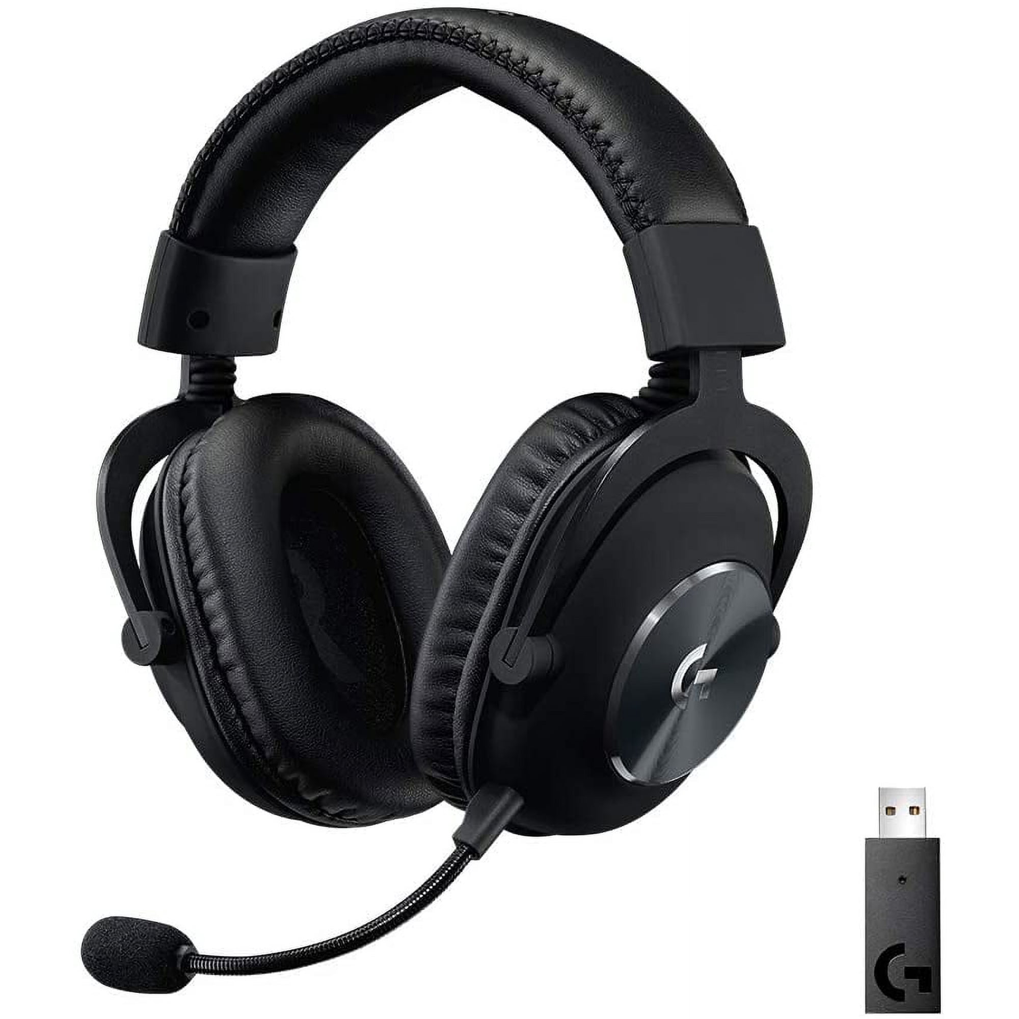 Logitech G PRO X Wireless LIGHTSPEED Gaming Headset with Blue VO!CE Mic Filter Tech, 50 mm PRO-G Drivers, and DTS Headphone:X 2.0 Surround Sound, 20+ Hour Battery Life, for PC, PS5, PS4, Switch, Black