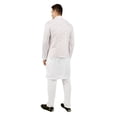 thumbnail image 4 of TRILOKI Scallop Solid Kurta Pajama with Waiscoat Premium 3-in-1 Set Ethnic Indian Traditional Wear Ethnic Diwali Puja, 4 of 5