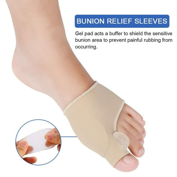 Corrector de juanetes, enderezador de dedos con almohadillas de gel incorporadas, protectores de juanetes y separadores de dedos