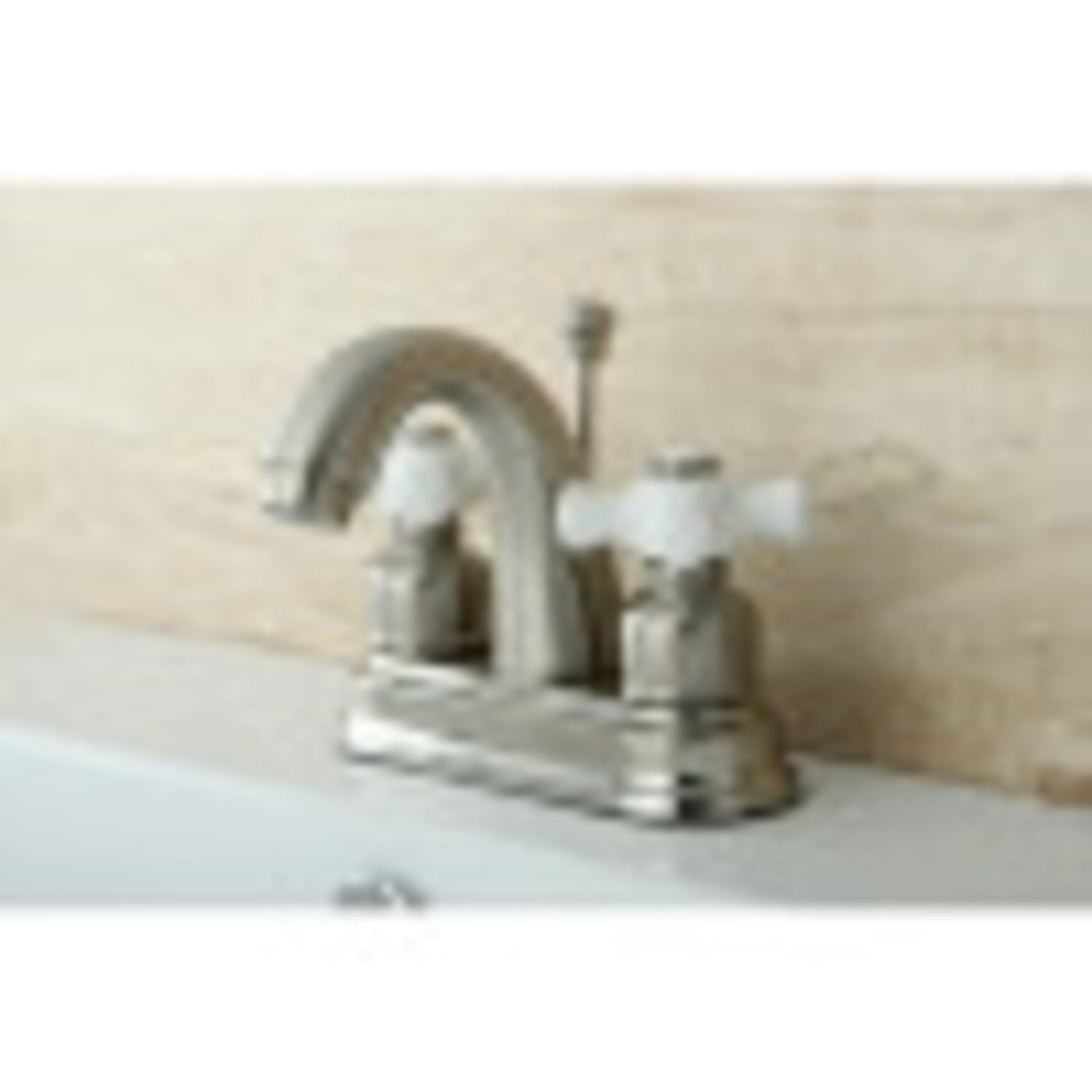 Kingston Brass KB5618PX Restoration 4 in. Centerset Bathroom Faucet, Brushed Nickel