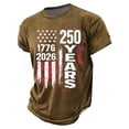 thumbnail image 3 of Boys 250 Anniversary USA Shirt Casual Fashion 250 Years America Shirt Short Sleeve Celebration Patriotic Flag American 250 Years 4th July 2026 T-Shirt(Coffee,8-9 Years), 3 of 3