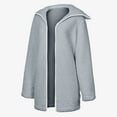 thumbnail image 6 of BLTIBY Women Winter Fleece Jackets Hoodies Winter Fall Solid Color Open Front Lightweight Casual Sherpa Coat Soft Warm Overcoats with Pockets Gray XL, 6 of 8