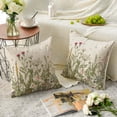 thumbnail image 5 of Wildflowers Spring Throw Pillow Cover Set of 2, 18 x 18 Inch Flower Cushion Case Decoration for Sofa Couch, 5 of 6