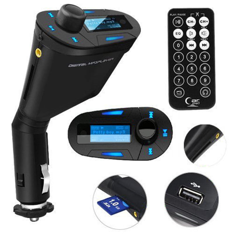Bluetooth LCD Car Auto Kit MP3-Player FM Transmitter SD MMC Dual USB Ladegerät