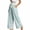 Light Blue, variant on Women’s Tassel-DUnrefinedstring Trim Wide-Leg Linen Pants, Elastic-Waist Textured Build for Holiday Leisure Daily Strolls Blue S