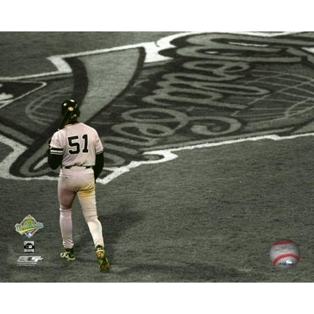 World Series Panoramic Photo - Bernie Williams Game Four of the 1996 World Series Spotlight Photo Print