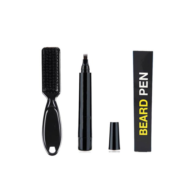 Relleno De Lápiz De Barba Resistente Para Hombres Con Cepillo Relleno De Pluma De Barba Impermeable Para Áreas Irregulares Yuarrent CE002333-00
