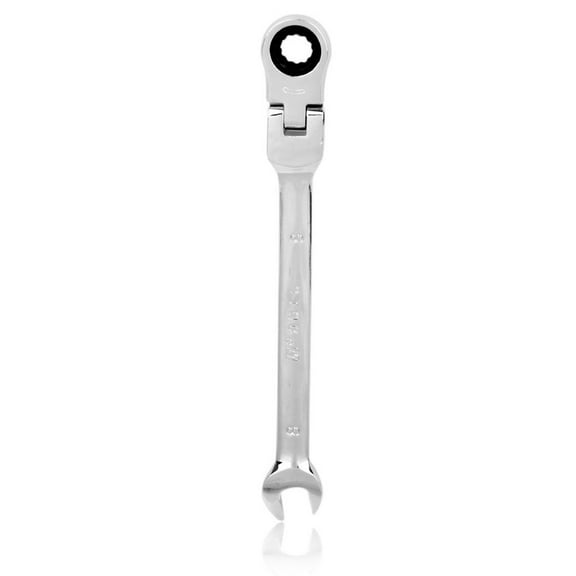 SKISUNO 1Pack Ratcheting Combination Wrench Flexible Head Chrome Vanadium Steel Alloy 8mm 140mm
