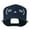 Navy, variant on Sleeping Text Emoticon Embroidered Snapback Cap - Navy OSFM