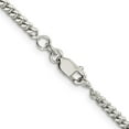 thumbnail image 3 of 925 Sterling Silver 3mm Curb Chain Necklace 28 inch for Female, 3 of 5