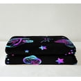 thumbnail image 3 of Mushroom Blanket Blue Purple Gradient Mushroom Decor Throw Blanket for Boys Girls Teens Butterfly Print Fleece Blanket Boho Exotic Plants Mushroom Fuzzy Blanket 50"X60", 3 of 5