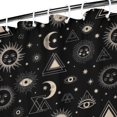 thumbnail image 3 of Black Gold Sun Moon Eye Triangle Pattern Shower Curtain 36"x72" ,Bathroom Decorative Shower Curtains Set with 12 Hooks,Modern Waterproof Washable Shower Curtain, 3 of 6