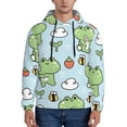 thumbnail image 2 of Bingfone Cute Floral Frog Men'S Drawstring Hoodie Long Sleeve Pocket Sweatshirts-Xx-Large, 2 of 9