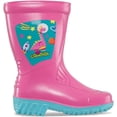 thumbnail image 2 of Unisex Little Kids Rain Boots PVC | Waterproof | Lightweight | Girls Boys (Bulabula Fuchsia 12 Wide Little Kid), 2 of 6