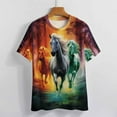 thumbnail image 4 of Cool Horse T-Shirt O Neck Retro Print Big Size T-Shirts Short Sleeve Tees Womens Pretty Design, 4 of 5