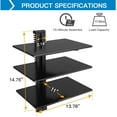 Triple Wall Mount Floating AV Shelf for Electronics, Video Game Console