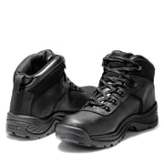 Timberland Flume Mid Waterproof Hiking Boots for Men Seam-Sealed Construction Gusseted Tongue Rustproof Speed Lace Eva Midsole Rubber Lug Outsole