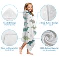 thumbnail image 7 of White Cartoon Dinosaurs Triangles Plants Pattern Hooded Bath Towel，60"x35" for Ages 3 To 12 Kids, Quick Dry Lightweight Soft Microfiber Hood Beach Towel Cover Up for Kids, 7 of 7