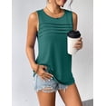 thumbnail image 5 of Zeagoo Tank Tops for Women Pleated Shirts Sleeveless Blouses Scoop Neck Casual Summer Top Loose Fit, 5 of 6