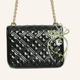 thumbnail image 2 of Unique Bargains 1 Pc Handbag Charms Keychains PU Bow Bag Accessories White Green, 2 of 5