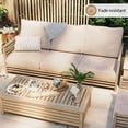 thumbnail image 3 of 23.5x25.5 Waterproof Outdoor Deep Seat Cushion for Patio Furniture Cushion Replacement, Peachy Tan, 3 of 9