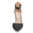 thumbnail image 3 of Dream Pairs Women's Ankle Strap Stilettos Pointed Toe High Heel Pumps Shoes OPPOINTED-ANKLE BLACK/WHITE/POLKA/DOT Size 11, 3 of 5