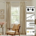 thumbnail image 4 of Ridicili 5/8 Inch Adjustable Double Drapery Curtain Rod Set with Rhombic Cylinder Finials, 5/8 Inch Front and 1/2 Inch Back Double Window Drapery Rod, 48"-84", Pewter, 4 of 6