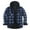 #001-Blue, variant on Donemore Men's Heavyweight Fleece-Lined Hooded Jacket Checkered Button-Up Design Long Sleeve Thermal Insulated Coat for Winter Sporty Casual Outerwear