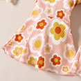 thumbnail image 4 of MZXELPRJD Girls Romper Floral Flared Pants Boys' Clothing Sets Onesie Baby Girl Holiday Photoshoot Wear 12m Outfits for Girls Dance Outfits for Girls 10-12, 4 of 7