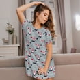 thumbnail image 3 of Gaeub Christmas Gnome 1 Print Women's Short-Sleeved Nightdress,Loose Comfy Pajama Sleepwear,Summer Night-dresses for Women, 3 of 6